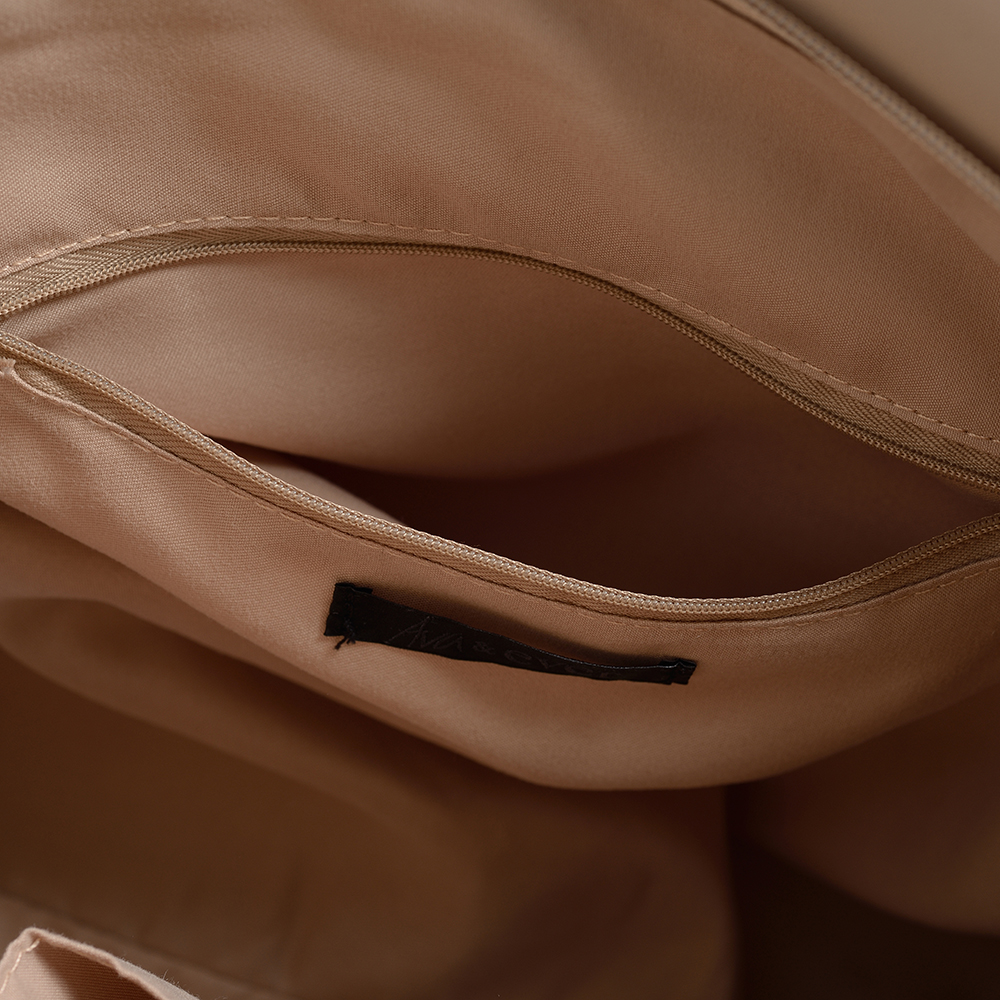 Tas tangan wanita kulit lembut dengan tali poliester yang dapat disesuaikan